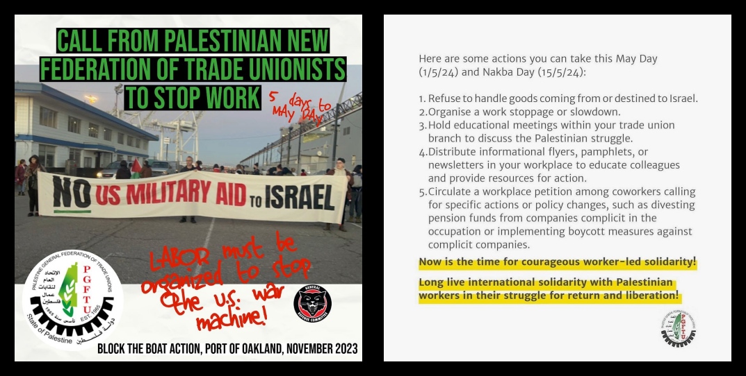 Palestinian Trade Unions and the Call to Action for International May Day